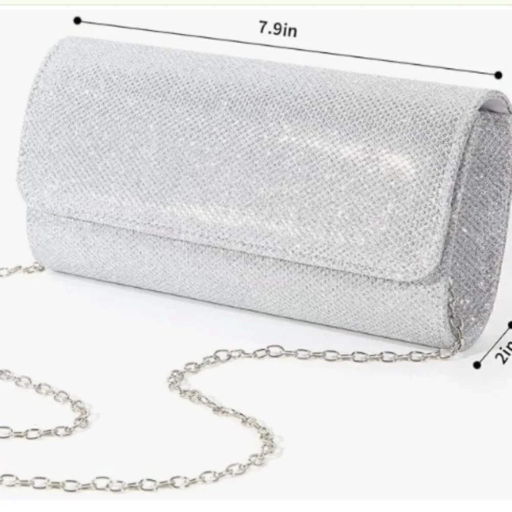 3 in 1 Sparkling Evening Bag Clutch Purses for Women Great for Special Occasions